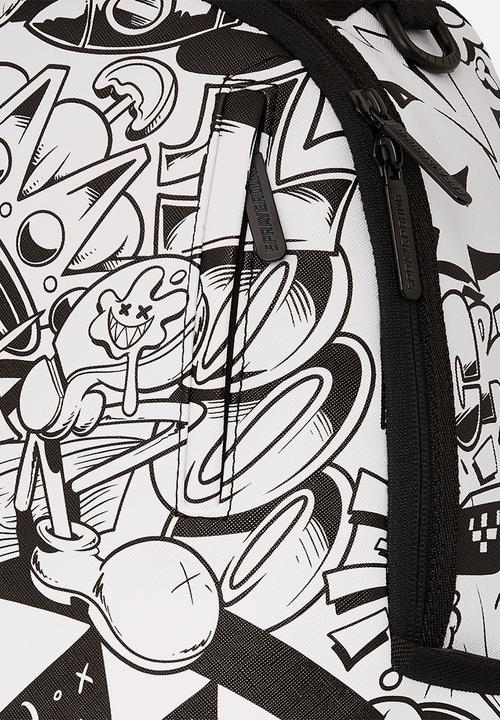 Sprayground - Heavy sharkmouth doodle dlxsv backpack - white