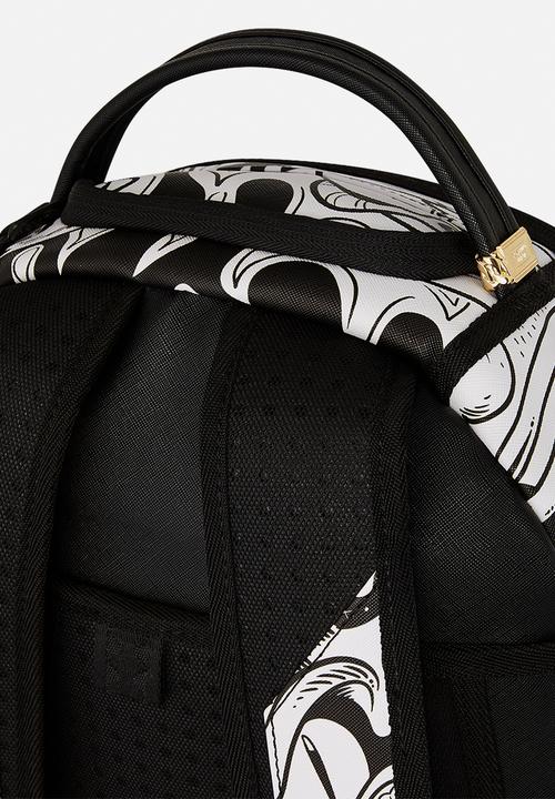 Sprayground - Heavy sharkmouth doodle dlxsv backpack - white