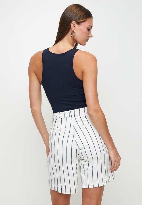 POLO - Kerry striped short - off white