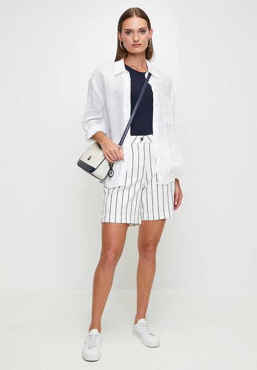 POLO - Kerry striped short - off white
