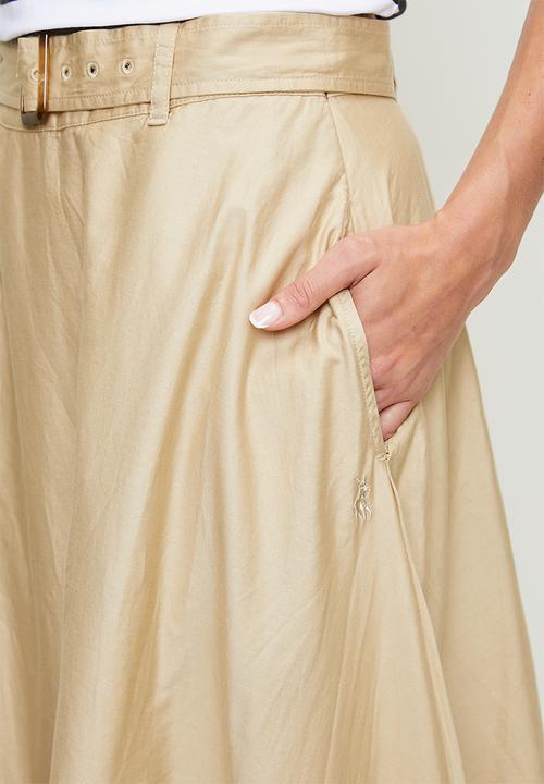 POLO - Wmn jane flare skirt - stone