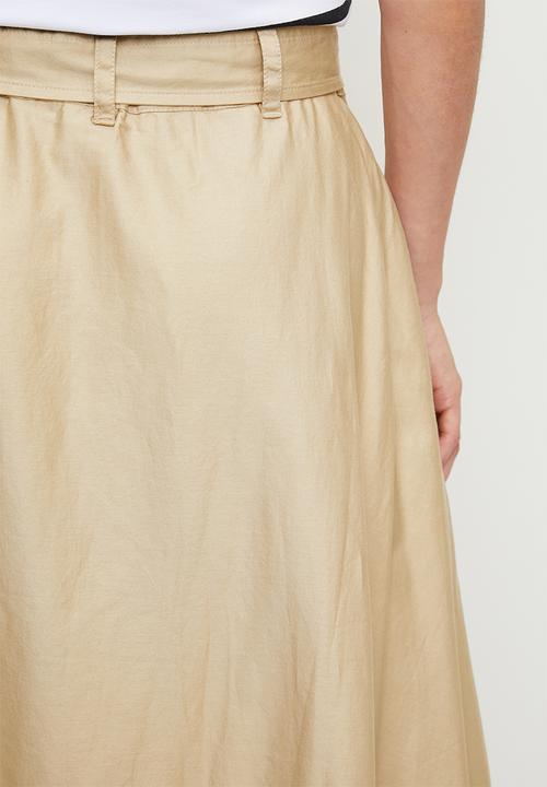 POLO - Wmn jane flare skirt - stone