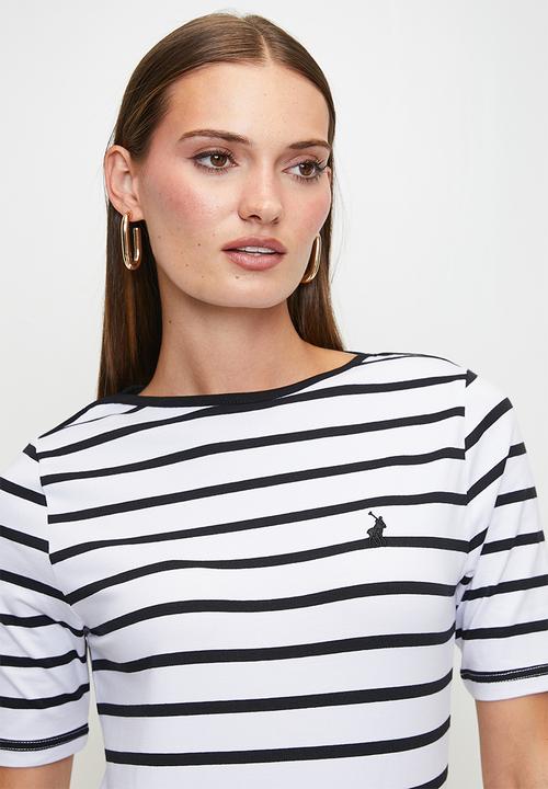 POLO - Ariana ms t-shirt - black and white
