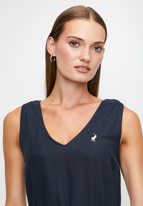 POLO - Sadie sl belted dress - navy