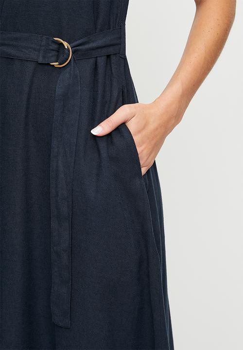 POLO - Sadie sl belted dress - navy