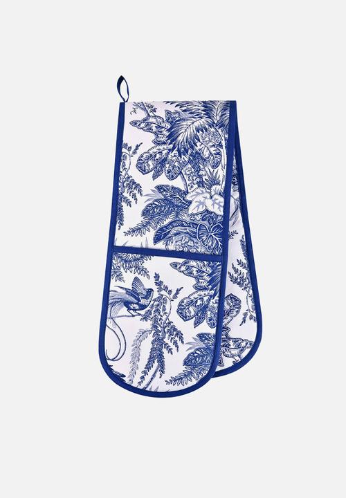 Ulster Weavers - Willow Toile Double Oven Glove - Blue