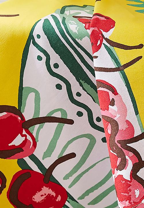 Ulster Weavers - Summer Fruits Cheri Cotton Tea Towel - Yellow