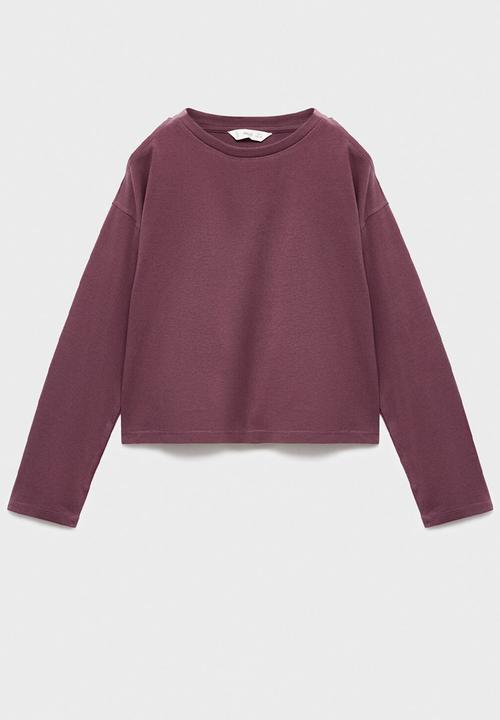 MANGO - T-shirt cutout - dark red