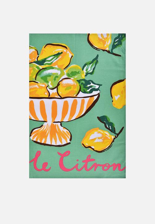 Ulster Weavers - Summer Fruits Citron Cotton Tea Towel - Green