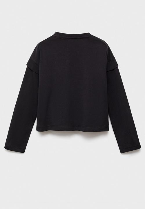 MANGO - T-shirt should - black