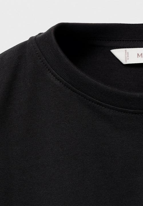 MANGO - T-shirt should - black