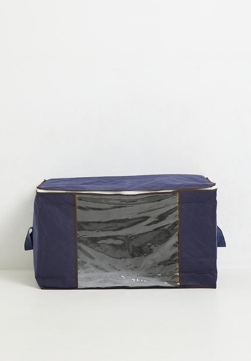 Maisonware - Extra Large Heavy Duty Foldable Storage Bags Set of 4 Navy