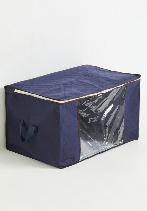 Maisonware - Extra Large Heavy Duty Foldable Storage Bags Set of 4 Navy