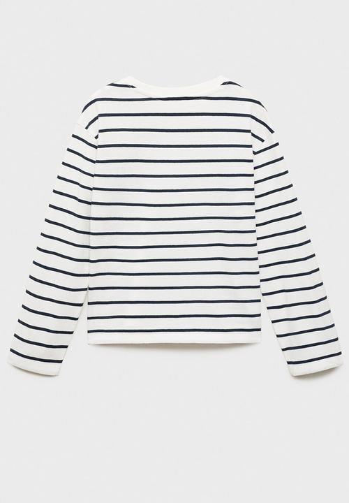MANGO - T-shirt stripes - navy