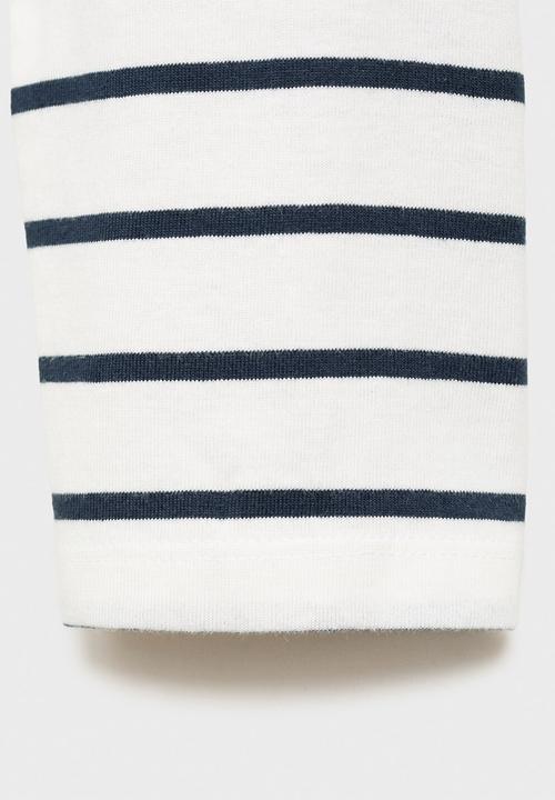 MANGO - T-shirt stripes - navy