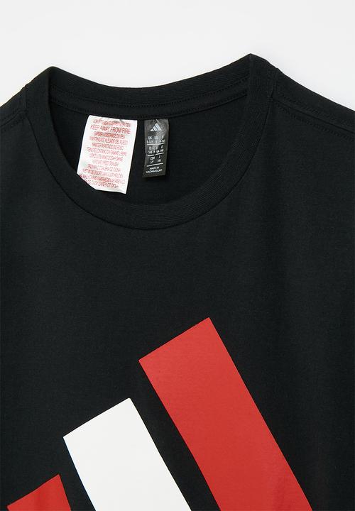 adidas Performance - J Bl Tee 160 S26 - Black/Pure Ruby/White