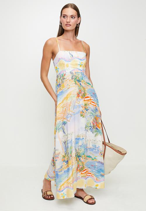 MILLA - Printed landscape maxi dress - multi