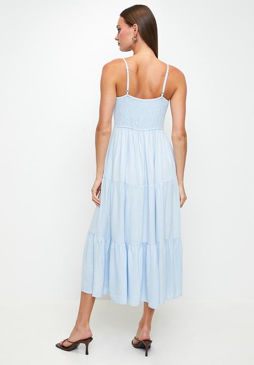 MILLA - Blue tiered dress - blue