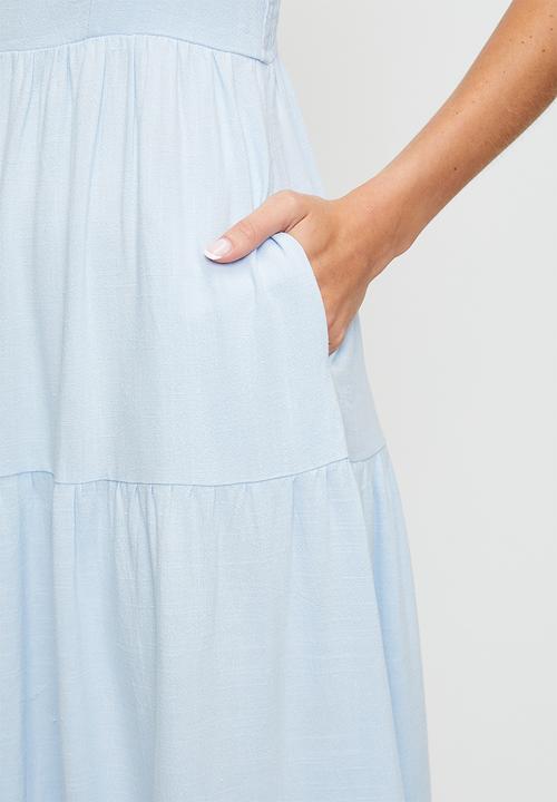 MILLA - Blue tiered dress - blue