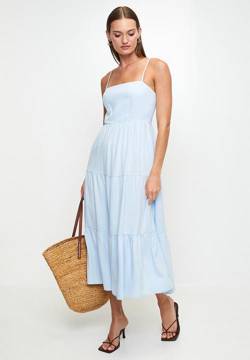 MILLA - Blue tiered dress - blue