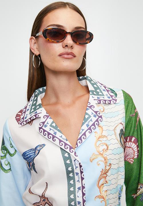 MILLA - Greens printed shirt dress - multi