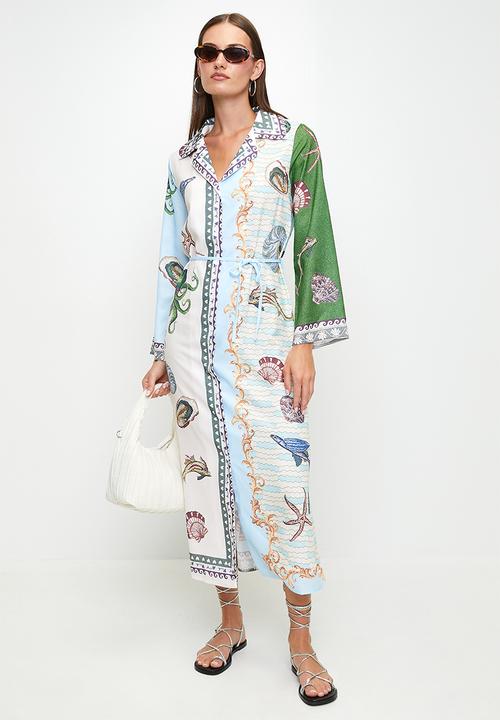 MILLA - Greens printed shirt dress - multi