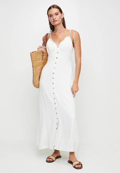 MILLA - White button through sundress - white