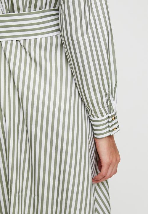 MILLA - Stripe midi shirtdress - green