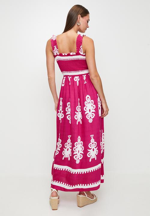 MILLA - Pink paisley maxi dress - pink