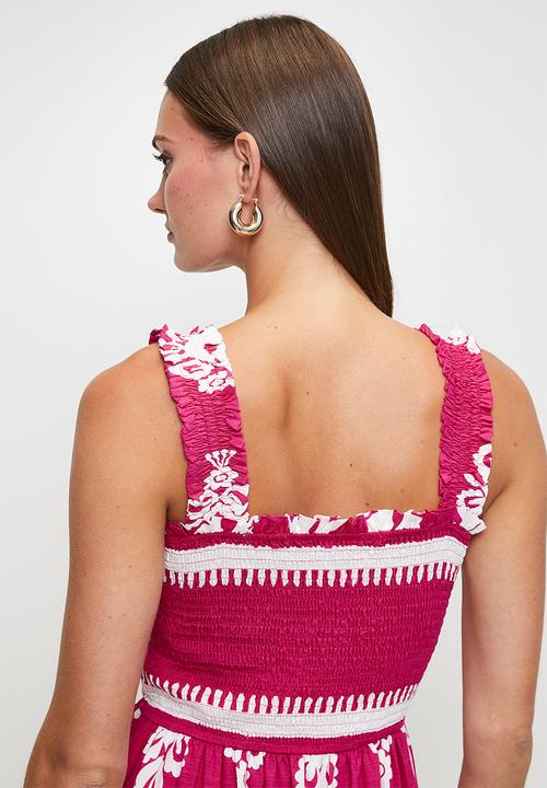 MILLA - Pink paisley maxi dress - pink
