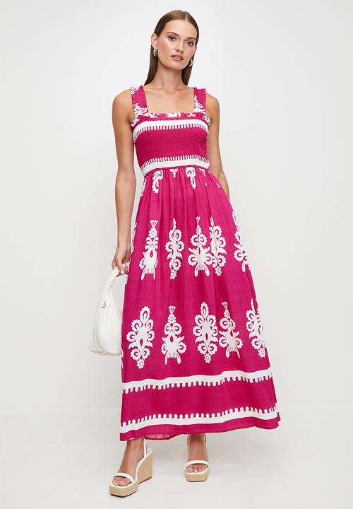 MILLA - Pink paisley maxi dress - pink