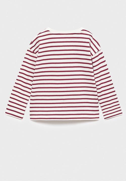 MANGO - T-Shirt RAYITAS - Dark Red