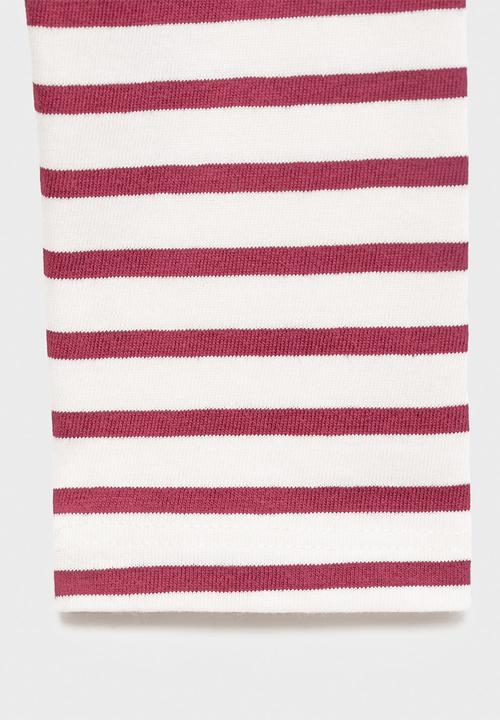 MANGO - T-Shirt RAYITAS - Dark Red