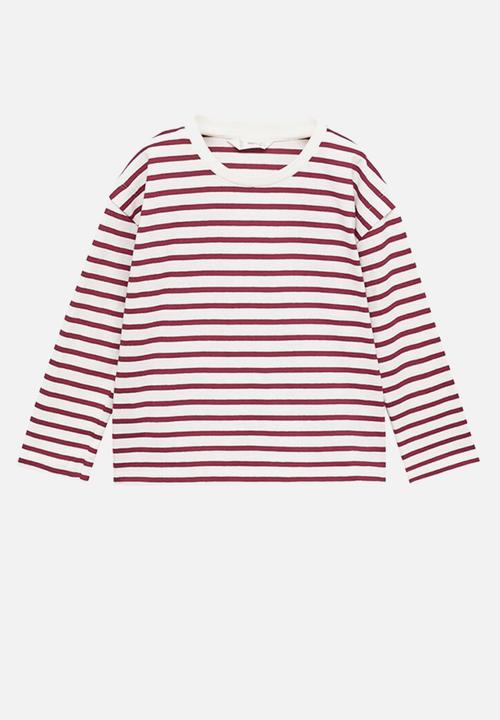 MANGO - T-Shirt RAYITAS - Dark Red