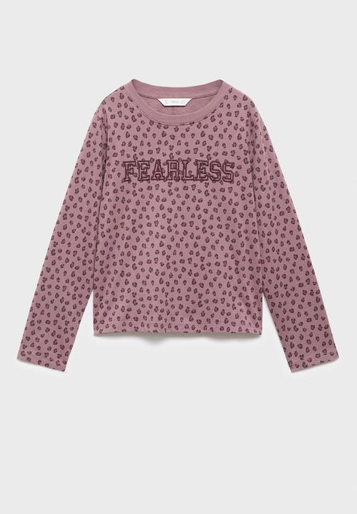 MANGO - T-Shirt FEAR - Pink