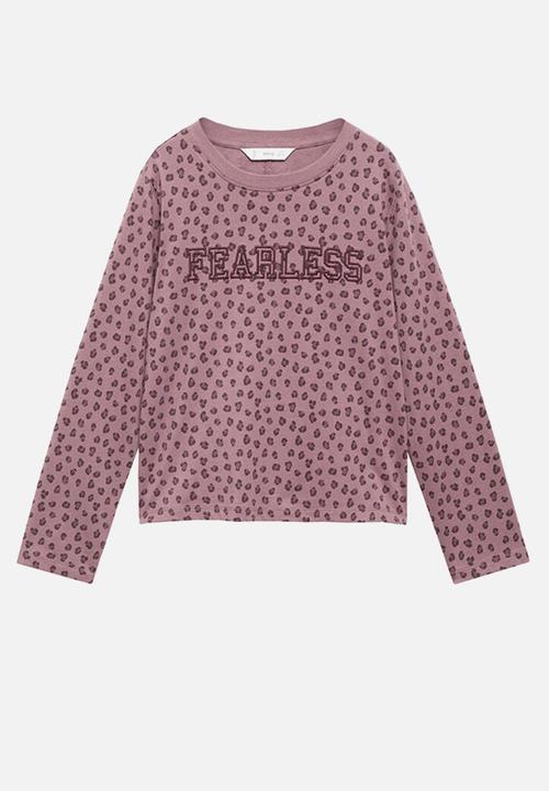 MANGO - T-Shirt FEAR - Pink