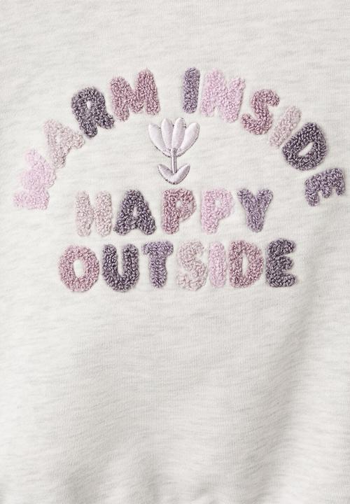 MANGO - Sweatshirt happy - light/pastel grey