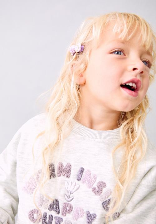 MANGO - Sweatshirt happy - light/pastel grey