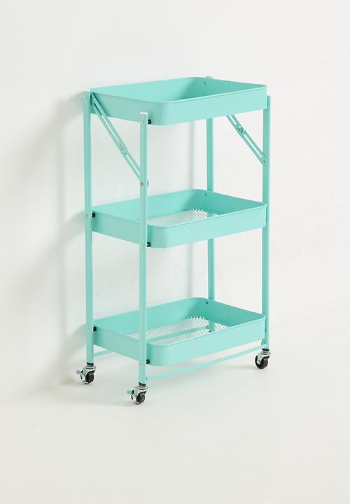 Maisonware - 3 Tier Steel Trolly with Wheels - Green