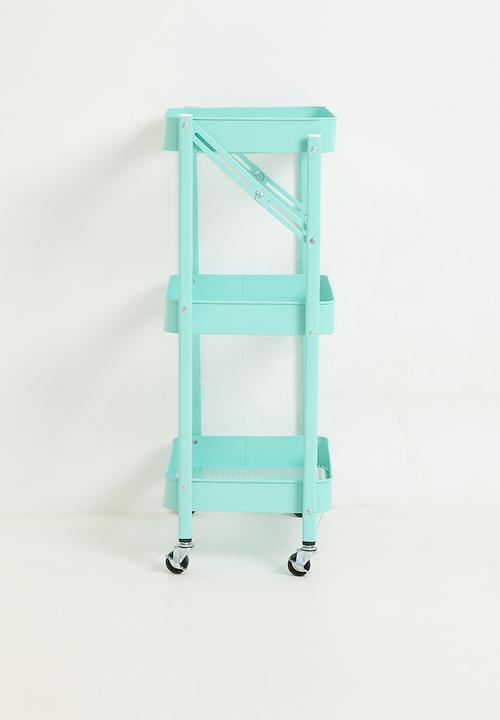 Maisonware - 3 Tier Steel Trolly with Wheels - Green