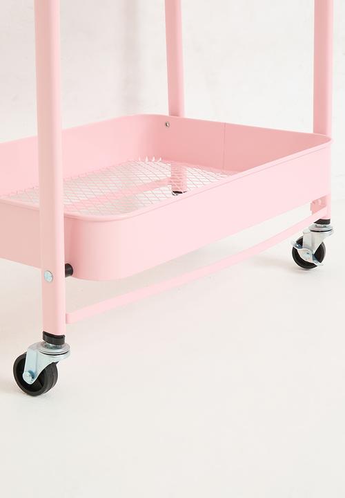 Maisonware - 3 Tier Steel Trolly with Wheels - Pink