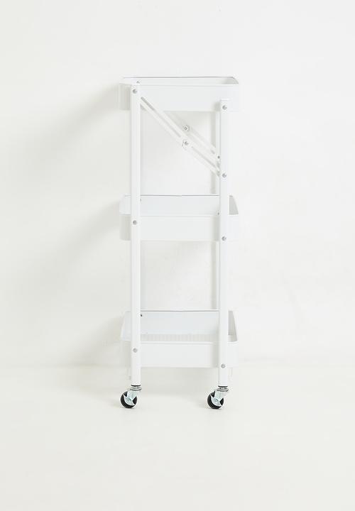 Maisonware - 3 Tier Steel Trolly with Wheels - White