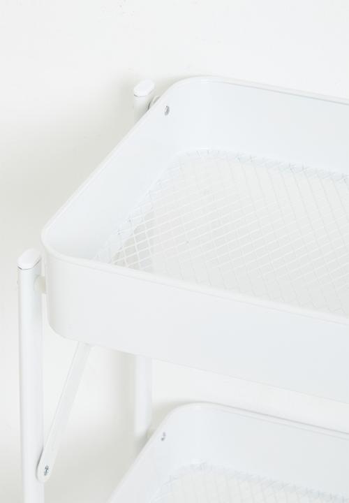 Maisonware - 3 Tier Steel Trolly with Wheels - White