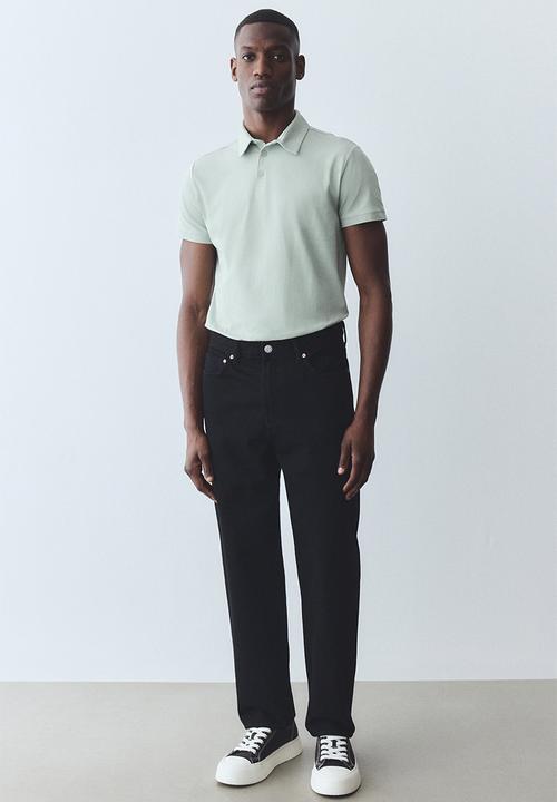 H&M - Slim fit polo shirt - mint green