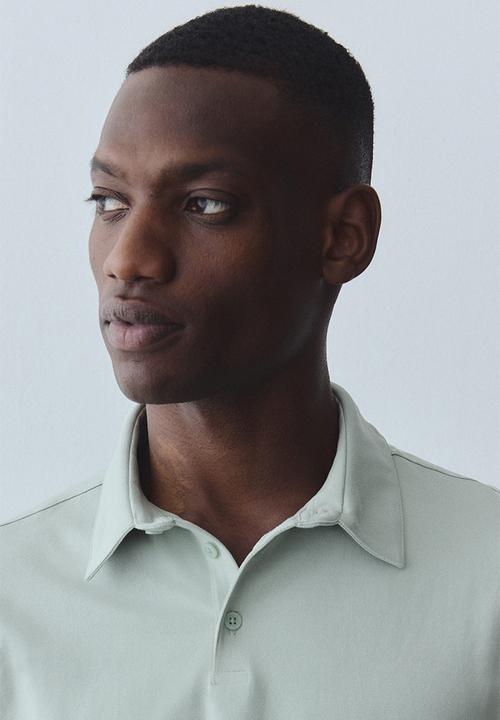 H&M - Slim fit polo shirt - mint green