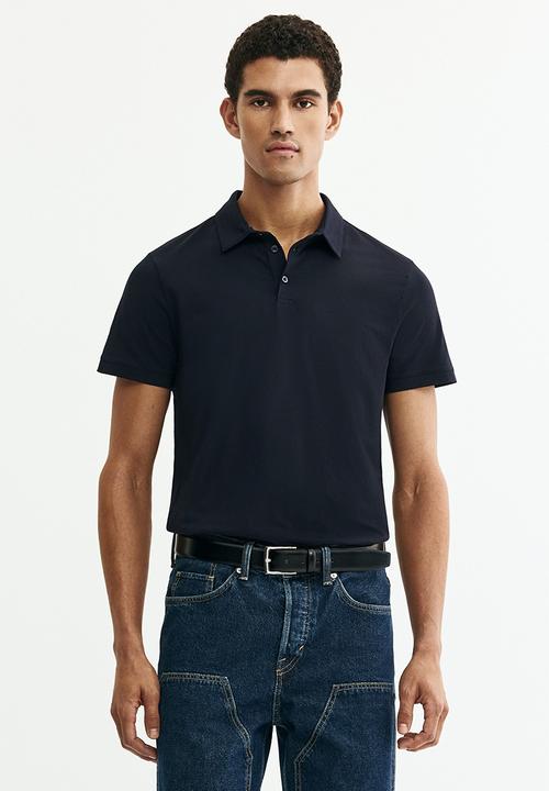 H&M - Slim fit polo shirt - dark blue 