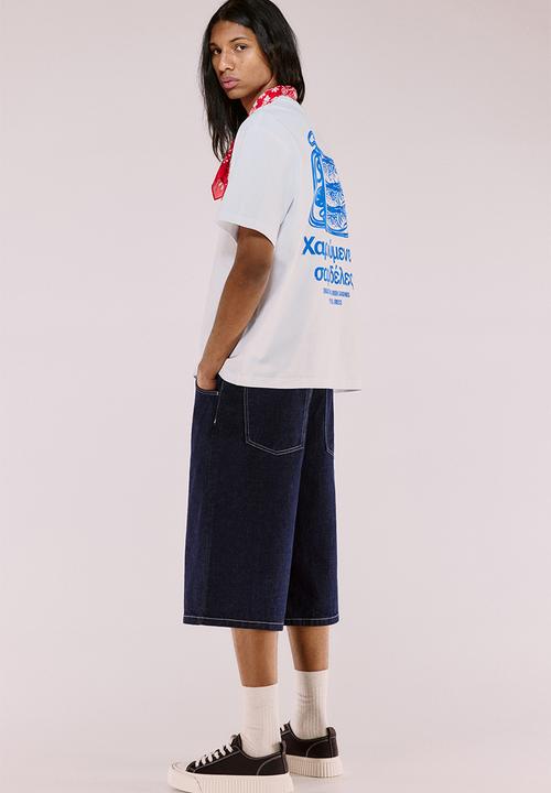 H&M - Loose fit printed t-shirt - white greek sardines