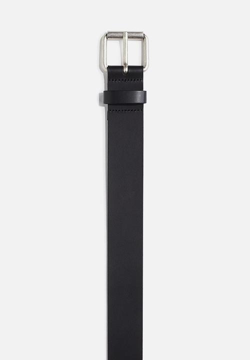 H&M - Leather belt - black