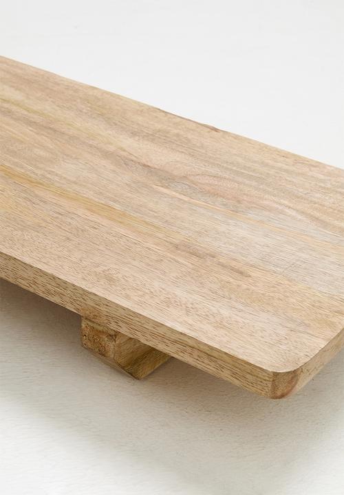 Excellent Houseware - Extra large serving board on foot - natural