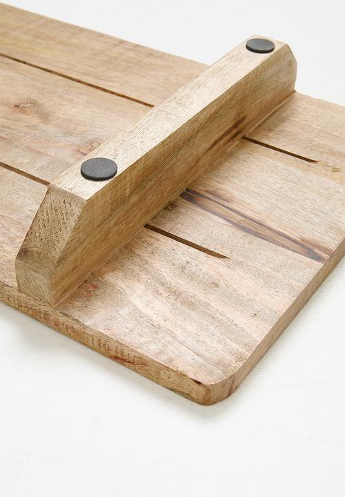 Excellent Houseware - Extra large serving board on foot - natural